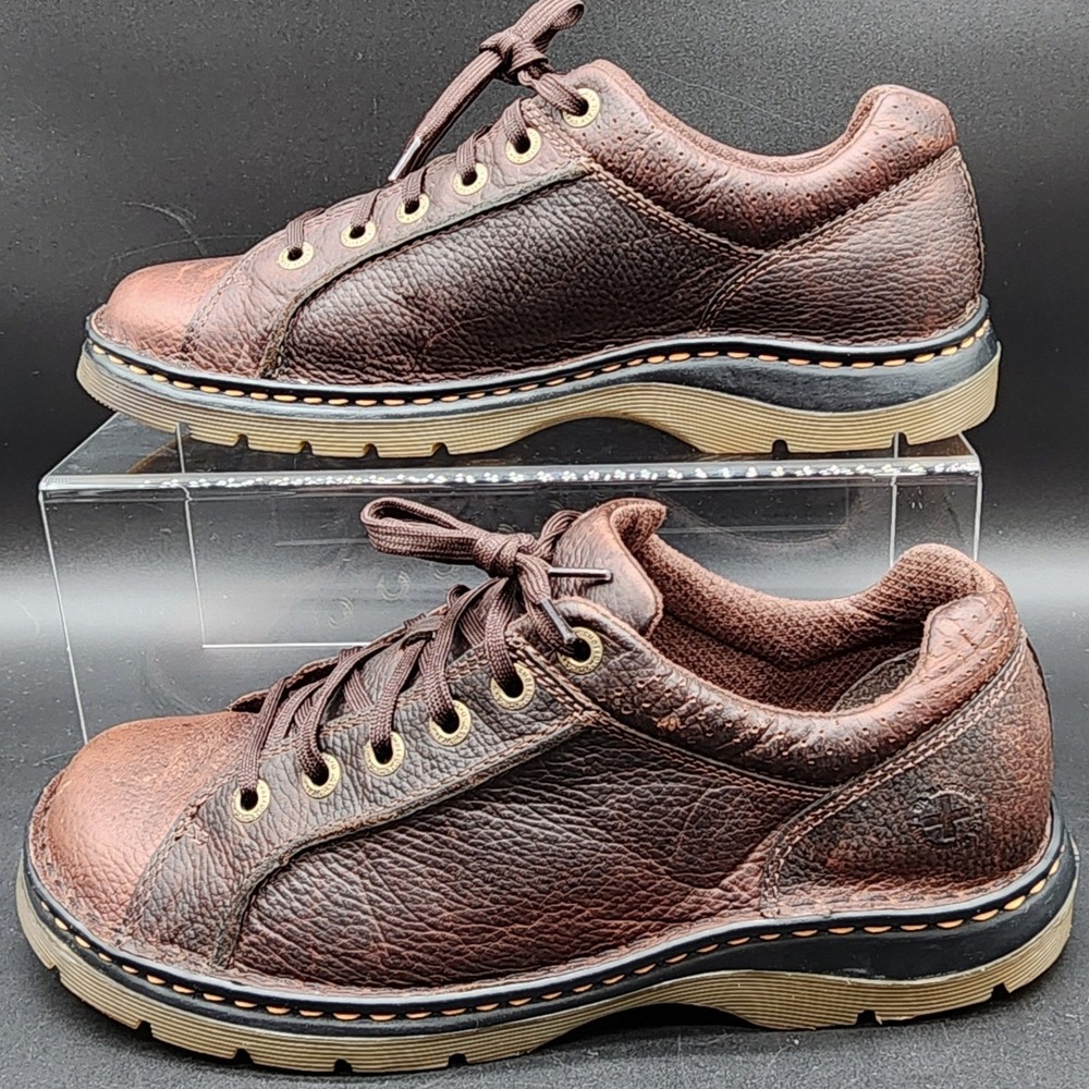 Dr. Martens 11 Brown Rohan Pebbled Leather Lace Up Gorpcore Rugged Casual Shoes